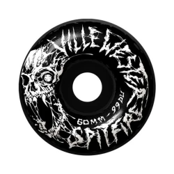 Black Spitfire Formula Four Classic skateboard wheels with Ville Wester pro model branding.